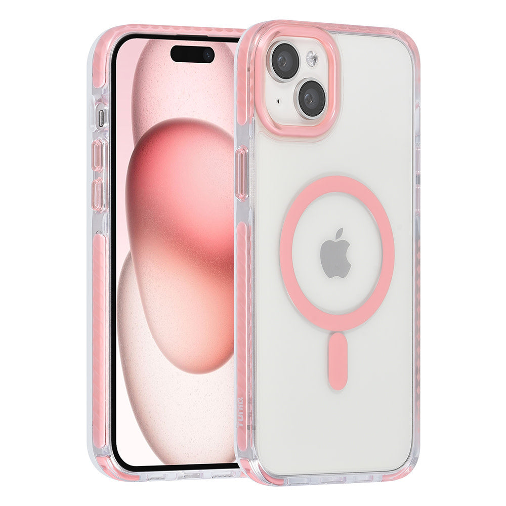 TUNIQ iPhone 15 Plus Backcover hoesje neck cord - magsafe - Roze-Hoesjes-Ilumina Benelux