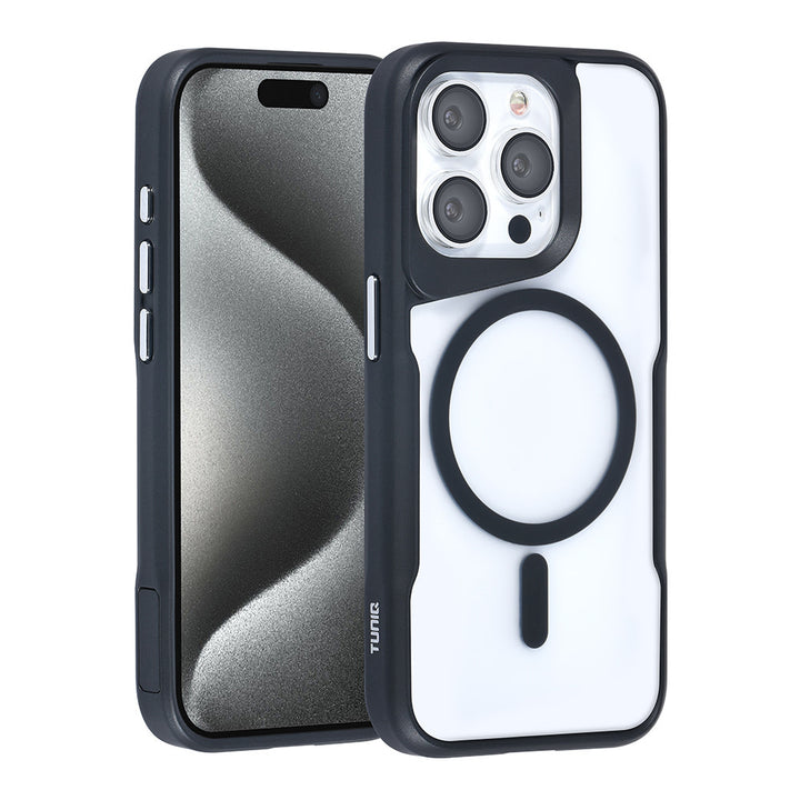 TUNIQ iPhone 15 Pro Back Cover hoesje Magsafe silicone - Zwart-Hoesjes-Ilumina Benelux