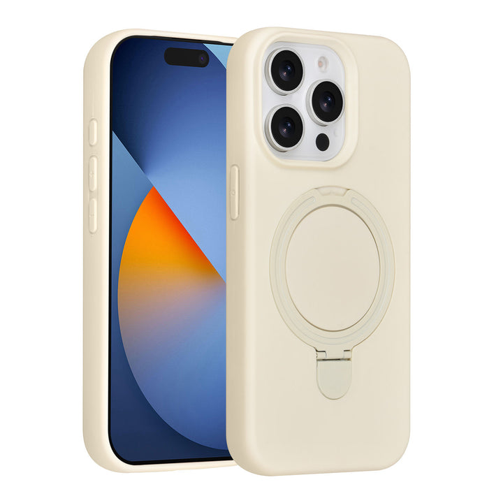 TUNIQ iPhone 15 Pro Backcover hoesje - Magsafe With Ring Stand - Hanger - Antique White-Hoesjes-Ilumina Benelux