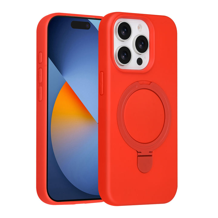 TUNIQ iPhone 15 Pro Backcover hoesje - Magsafe With Ring Stand - Hanger - Classic Red-Hoesjes-Ilumina Benelux