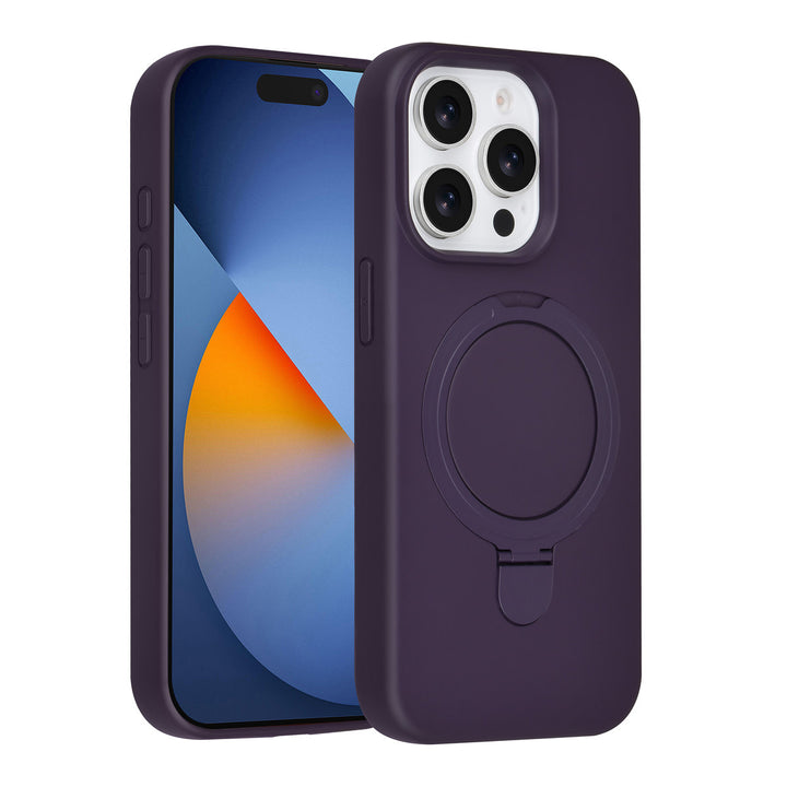 TUNIQ iPhone 15 Pro Backcover hoesje - Magsafe With Ring Stand - Hanger - Grape Purple-Hoesjes-Ilumina Benelux