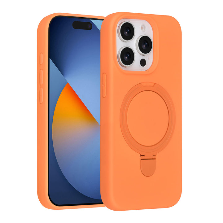 TUNIQ iPhone 15 Pro Backcover hoesje - Magsafe With Ring Stand - Hanger - Tangerine Orange-Hoesjes-Ilumina Benelux