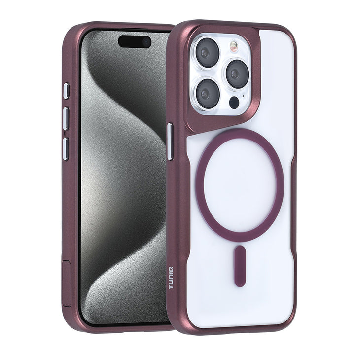 TUNIQ iPhone 15 Pro Backcover hoesje Magsafe silicone - Rood-Hoesjes-Ilumina Benelux