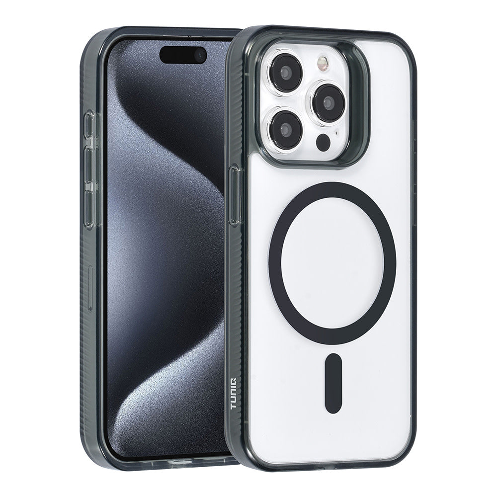 TUNIQ iPhone 15 Pro Backcover hoesje Magsafe silicone - Zwart-Hoesjes-Ilumina Benelux