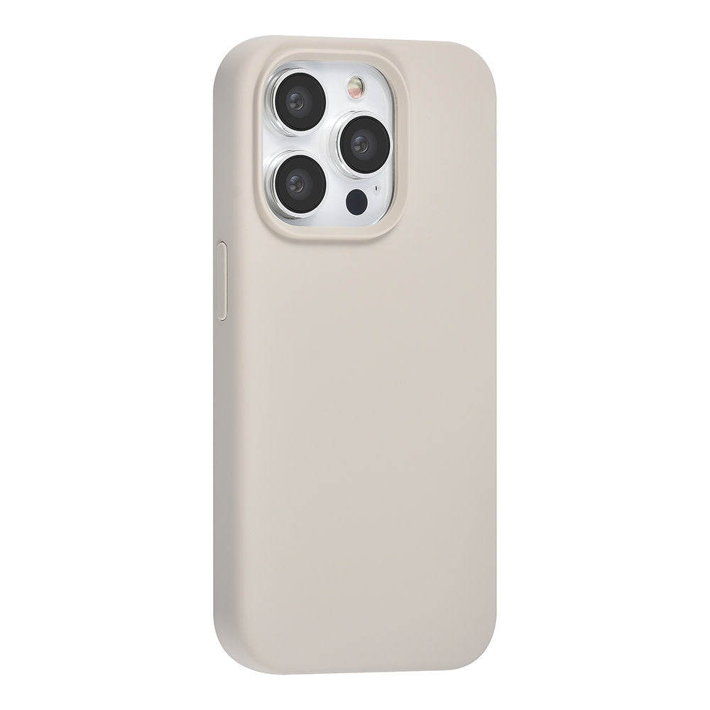 TUNIQ iPhone 15 Pro Backcover hoesje Premium Liquid silicone - Beige-Hoesjes-Ilumina Benelux
