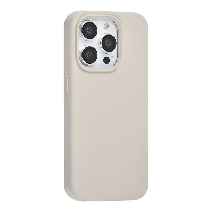 TUNIQ iPhone 15 Pro Backcover hoesje Premium Liquid silicone - Beige-Hoesjes-Ilumina Benelux
