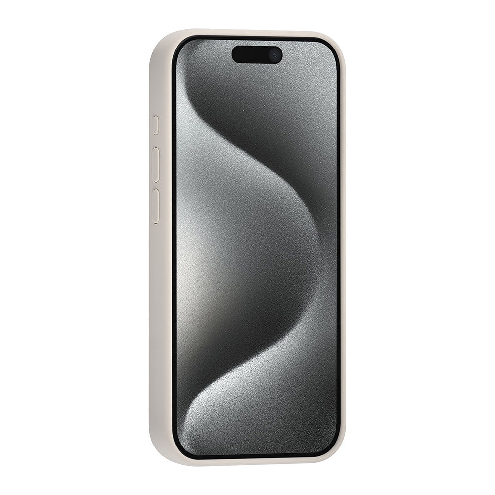 TUNIQ iPhone 15 Pro Backcover hoesje Premium Liquid silicone - Beige-Hoesjes-Ilumina Benelux