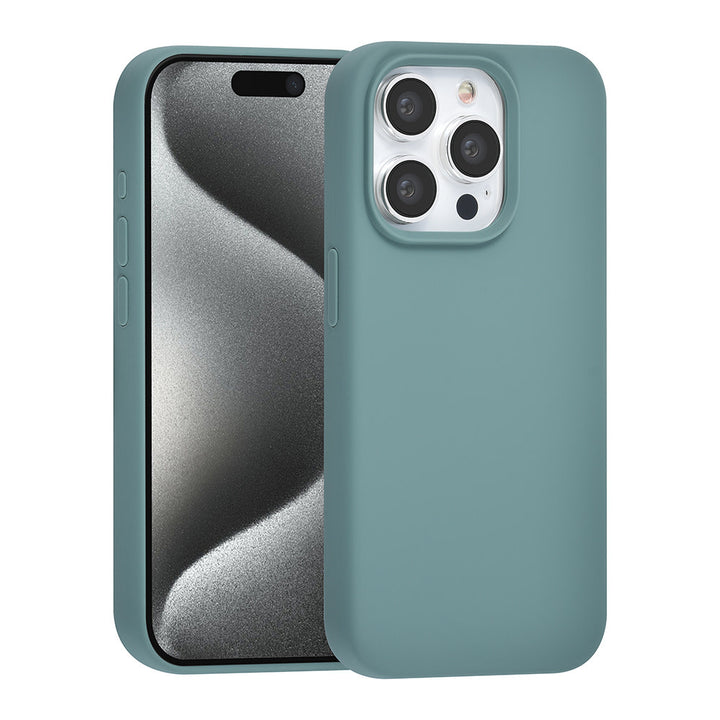 TUNIQ iPhone 15 Pro Backcover hoesje Premium Liquid silicone - Groen-Hoesjes-Ilumina Benelux