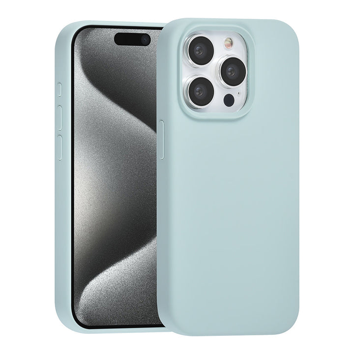 TUNIQ iPhone 15 Pro Backcover hoesje Premium Liquid silicone - LichtBlauw-Hoesjes-Ilumina Benelux