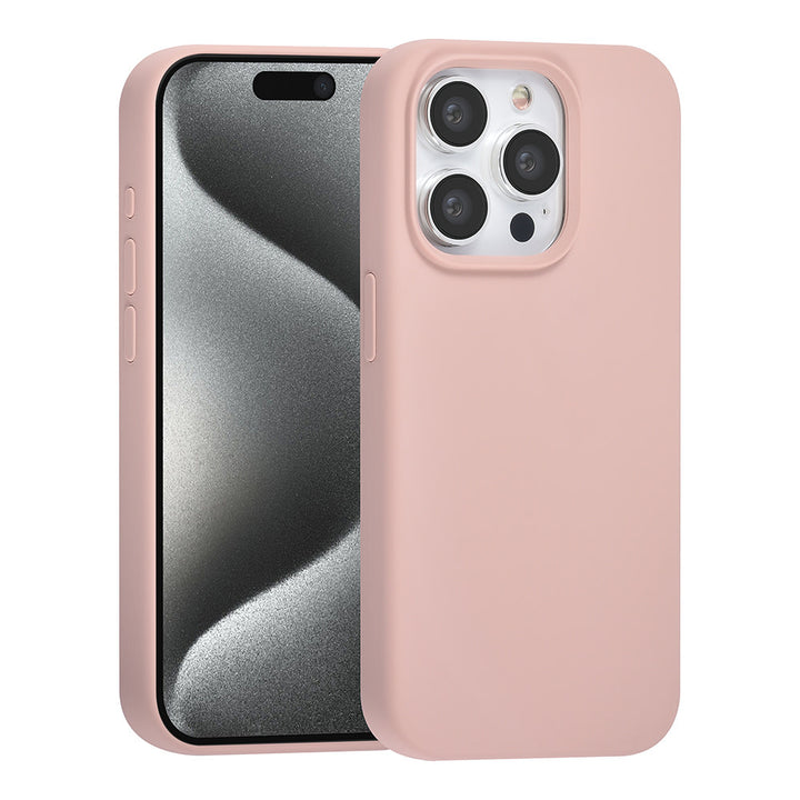 TUNIQ iPhone 15 Pro Backcover hoesje Premium Liquid silicone - Roze-Hoesjes-Ilumina Benelux