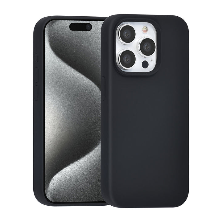 TUNIQ iPhone 15 Pro Backcover hoesje Premium Liquid silicone - Zwart-Hoesjes-Ilumina Benelux