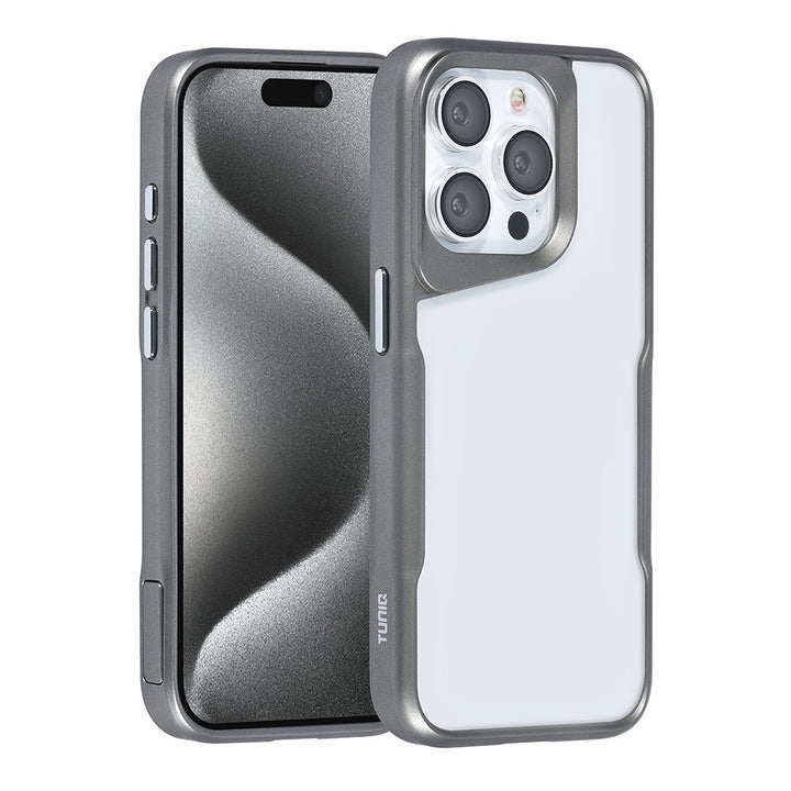 TUNIQ iPhone 15 Pro Backcover hoesje Silicone - Grijs-Hoesjes-Ilumina Benelux
