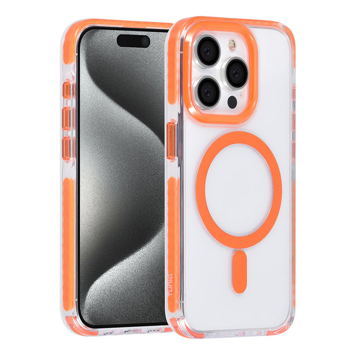 TUNIQ iPhone 15 Pro Backcover hoesje neck cord - magsafe - Oranje-Hoesjes-Ilumina Benelux