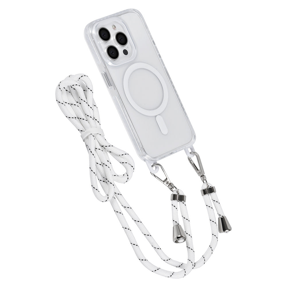 TUNIQ iPhone 15 Pro Backcover hoesje neck cord - magsafe - Wit-Hoesjes-Ilumina Benelux