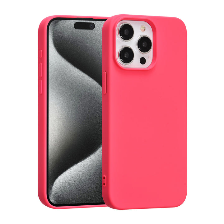 TUNIQ iPhone 15 Pro Max Backcover hoesje - Felroze-Hoesjes-Ilumina Benelux