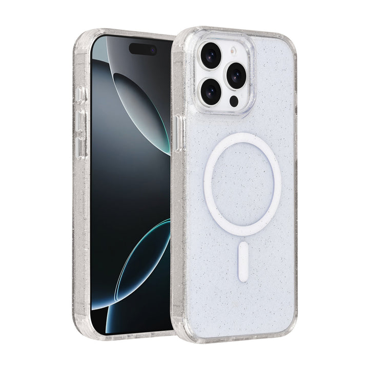 TUNIQ iPhone 15 Pro Max Backcover hoesje - Magsafe - Glitter - Hanger - Transparant-Hoesjes-Ilumina Benelux