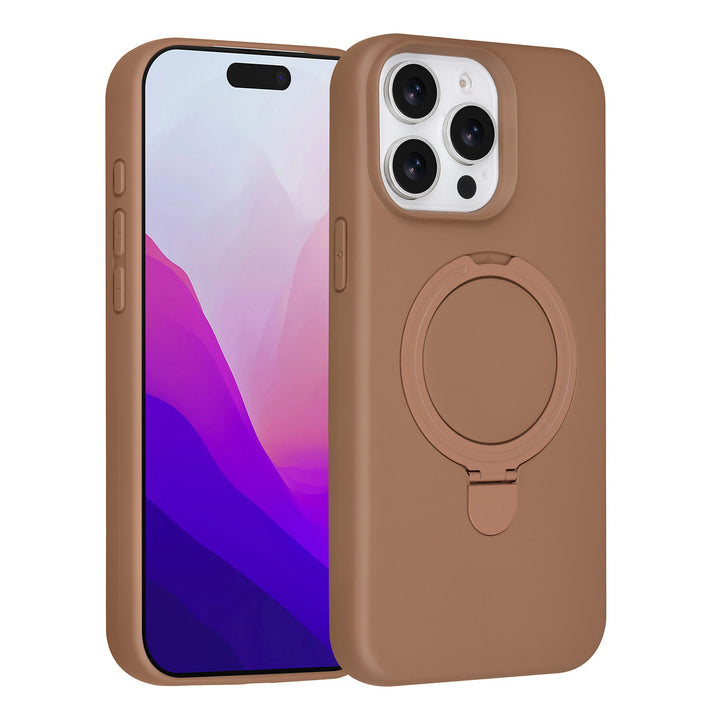 TUNIQ iPhone 15 Pro Max Backcover hoesje - Magsafe With Ring Stand - Hanger - Desert Brown-Hoesjes-Ilumina Benelux