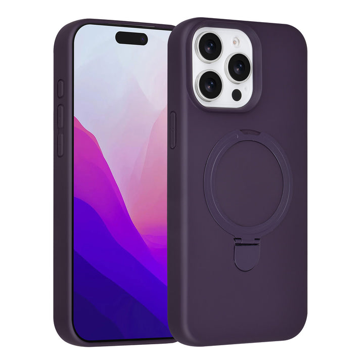 TUNIQ iPhone 15 Pro Max Backcover hoesje - Magsafe With Ring Stand - Hanger - Grape Purple-Hoesjes-Ilumina Benelux