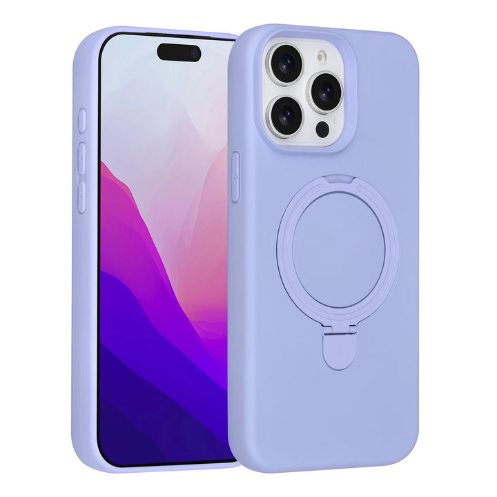 TUNIQ iPhone 15 Pro Max Backcover hoesje - Magsafe With Ring Stand - Hanger - Lila-Hoesjes-Ilumina Benelux