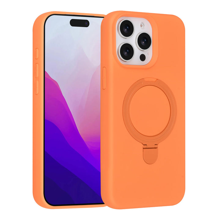 TUNIQ iPhone 15 Pro Max Backcover hoesje - Magsafe With Ring Stand - Hanger - Tangerine Orange-Hoesjes-Ilumina Benelux