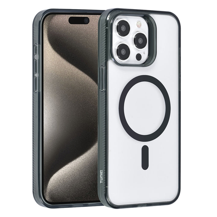TUNIQ iPhone 15 Pro Max Backcover hoesje Magsafe silicone - Zwart-Hoesjes-Ilumina Benelux
