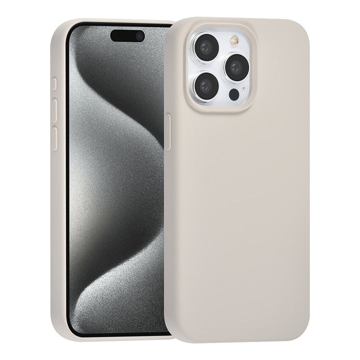 TUNIQ iPhone 15 Pro Max Backcover hoesje Premium Liquid silicone - Beige-Hoesjes-Ilumina Benelux