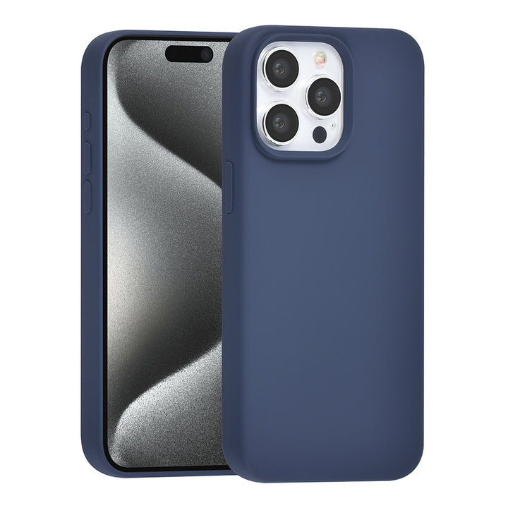 TUNIQ iPhone 15 Pro Max Backcover hoesje Premium Liquid silicone - DonkerBlauw-Hoesjes-Ilumina Benelux