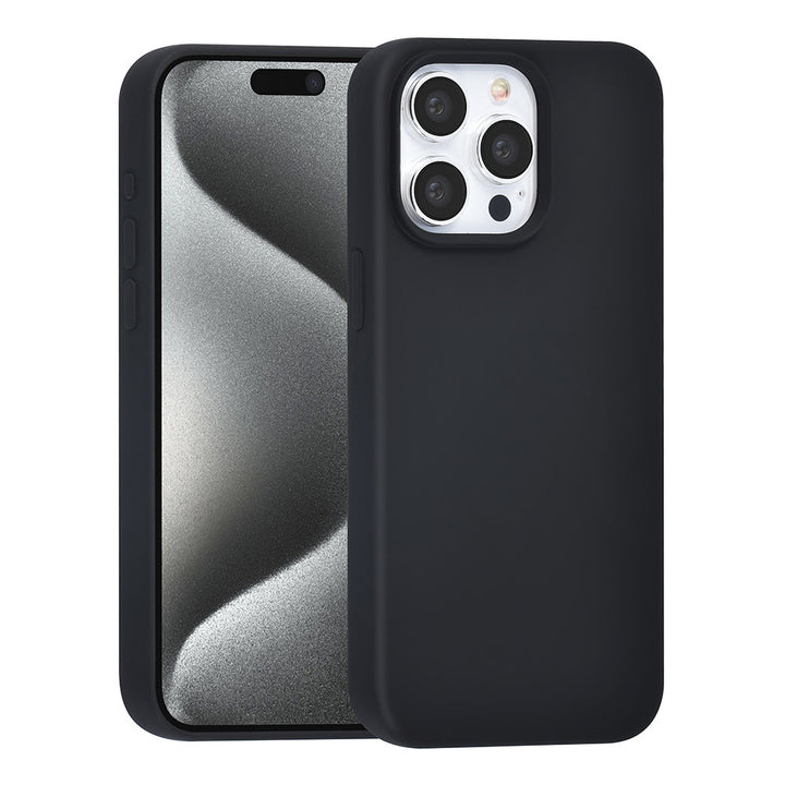 TUNIQ iPhone 15 Pro Max Backcover hoesje Premium Liquid silicone - Zwart-Hoesjes-Ilumina Benelux