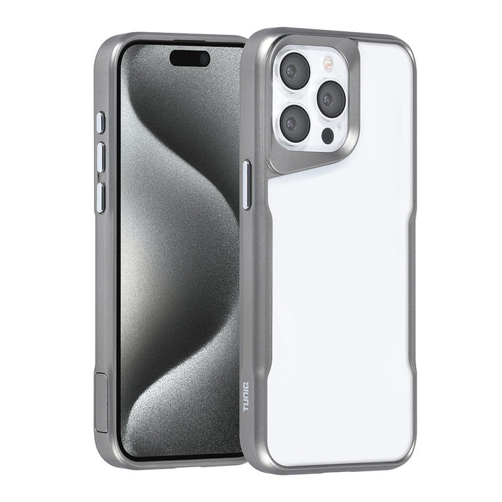 TUNIQ iPhone 15 Pro Max Backcover hoesje Silicone - Grijs-Hoesjes-Ilumina Benelux