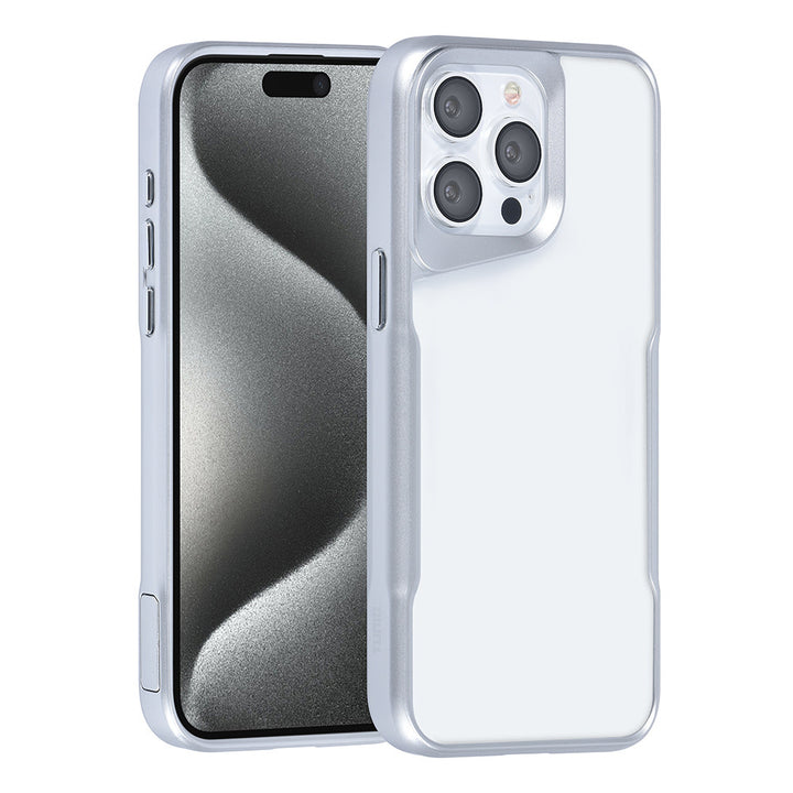 TUNIQ iPhone 15 Pro Max Backcover hoesje Silicone - Zilver-Hoesjes-Ilumina Benelux