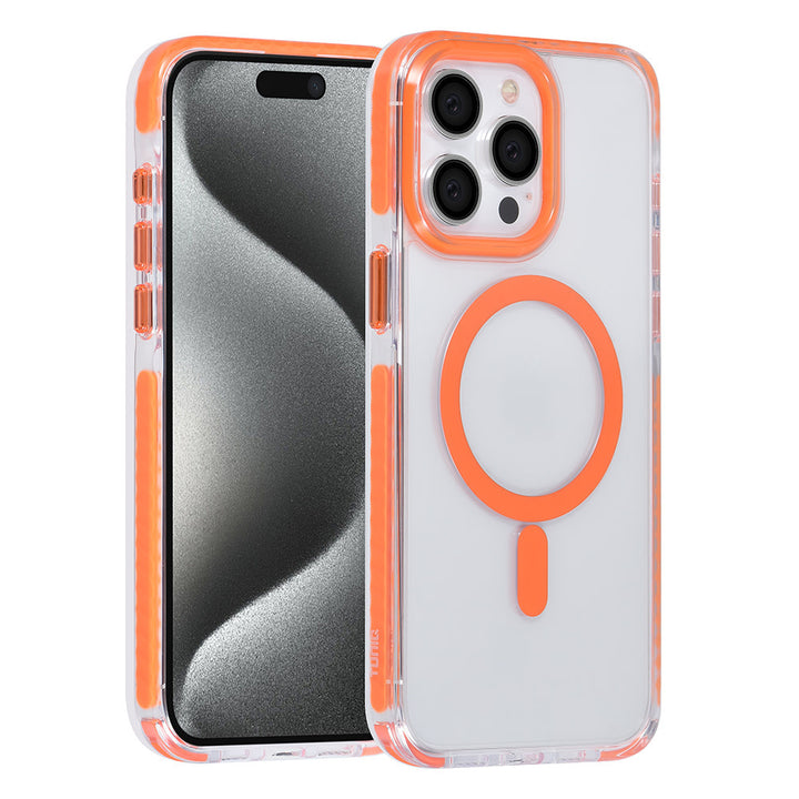 TUNIQ iPhone 15 Pro Max Backcover hoesje neck cord - magsafe - Oranje-Hoesjes-Ilumina Benelux