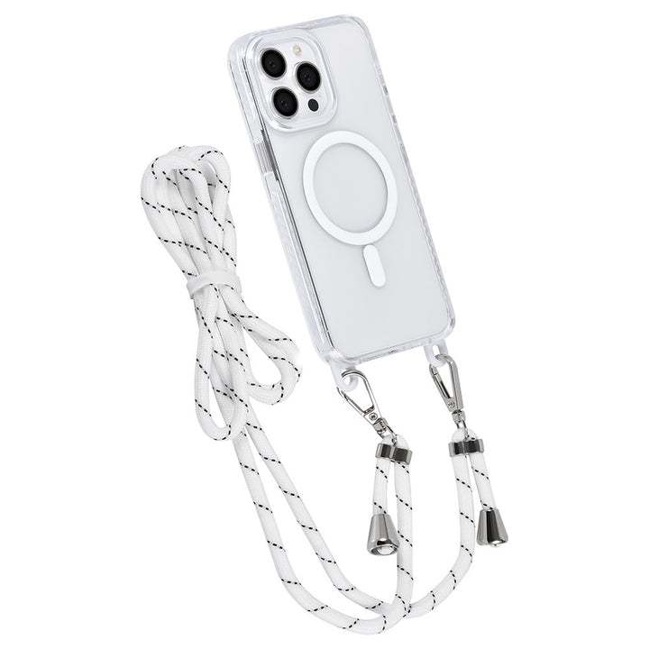 TUNIQ iPhone 15 Pro Max Backcover hoesje neck cord - magsafe - Wit-Hoesjes-Ilumina Benelux