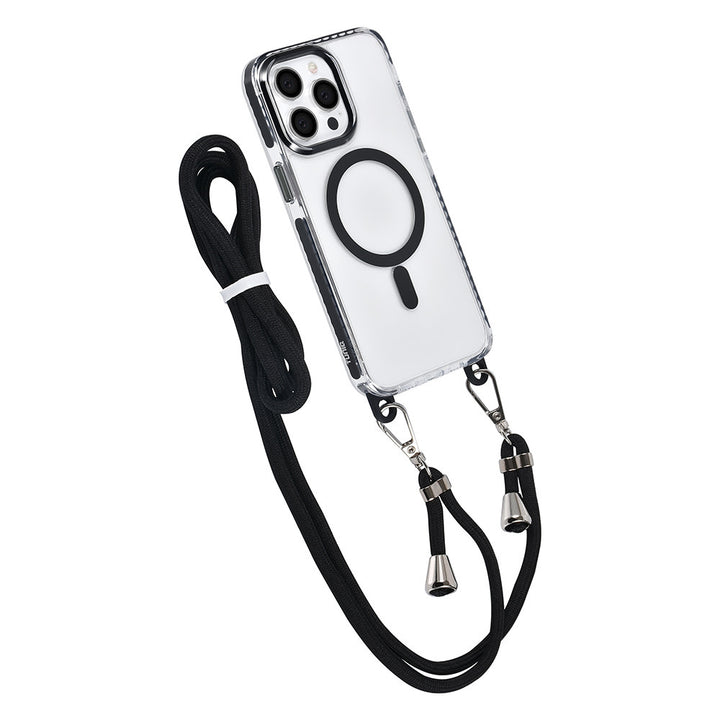 TUNIQ iPhone 15 Pro Max Backcover hoesje neck cord - magsafe - Zwart-Hoesjes-Ilumina Benelux