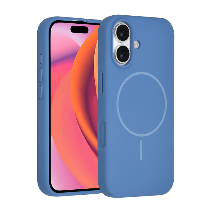 TUNIQ iPhone 16 Backcover hoesje - Magsafe - Full Silicone - Blauw-Hoesjes-Ilumina Benelux