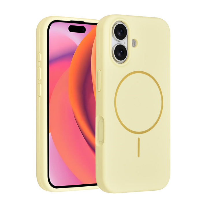 TUNIQ iPhone 16 Backcover hoesje - Magsafe - Full Silicone - Geel-Hoesjes-Ilumina Benelux