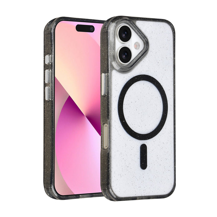 TUNIQ iPhone 16 Backcover hoesje - Magsafe - Glitter - Hanger - Zwart-Hoesjes-Ilumina Benelux