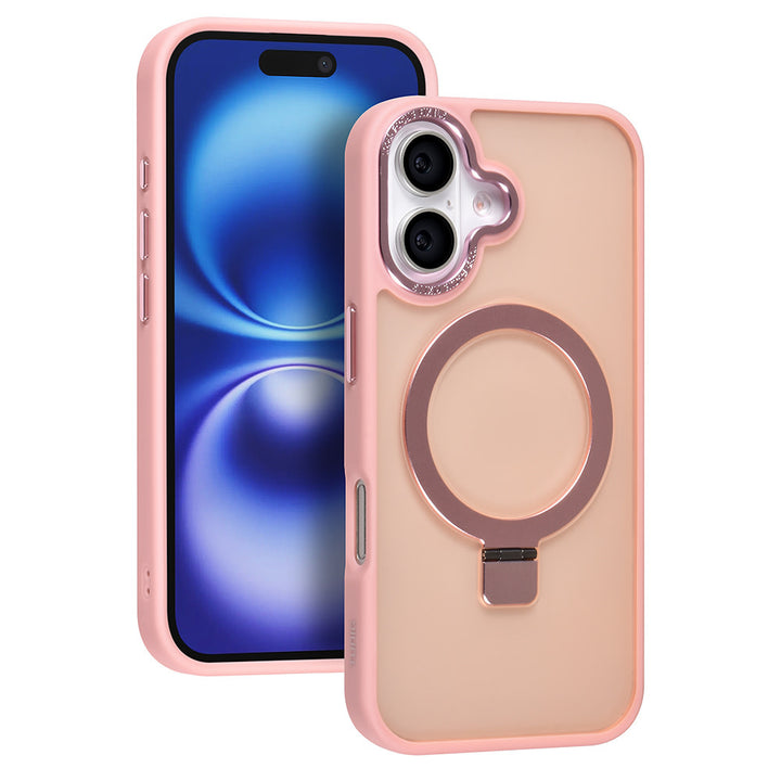 TUNIQ iPhone 16 Backcover hoesje - Magsafe - Ringstand - Roze-Hoesjes-Ilumina Benelux