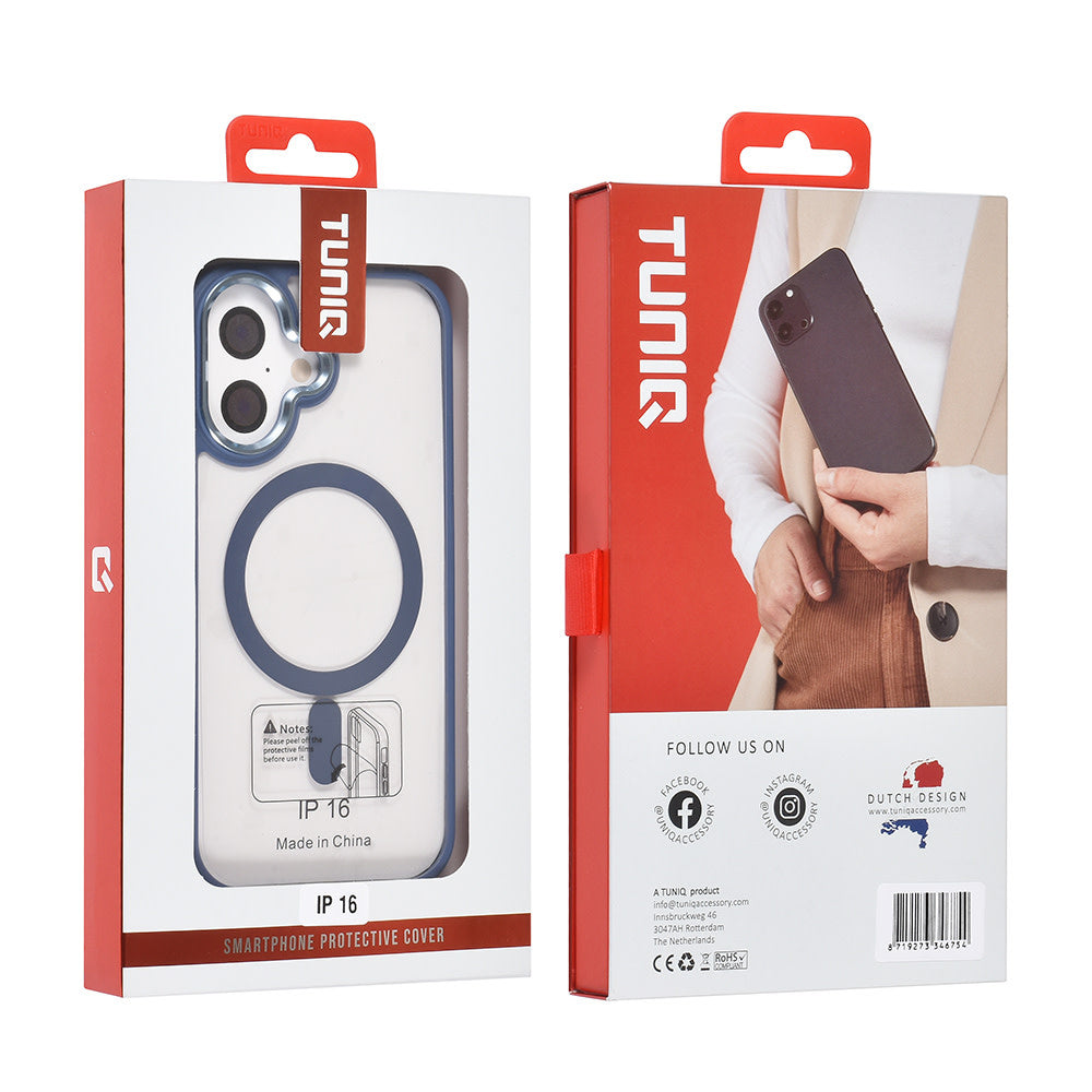 TUNIQ iPhone 16 Backcover hoesje - Magsafe - Silicone - Blauw-Hoesjes-Ilumina Benelux