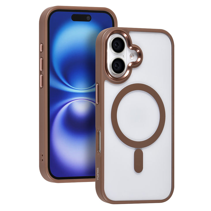 TUNIQ iPhone 16 Backcover hoesje - Magsafe - Silicone - Goud-Hoesjes-Ilumina Benelux
