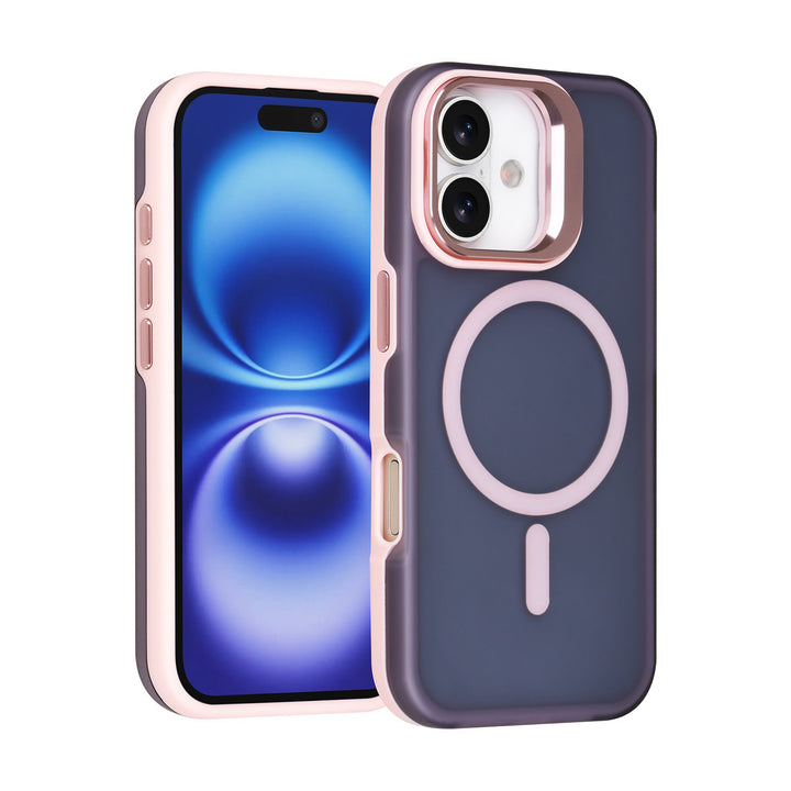 TUNIQ iPhone 16 Backcover hoesje - Magsafe - With Camera Stand - Roze-Hoesjes-Ilumina Benelux