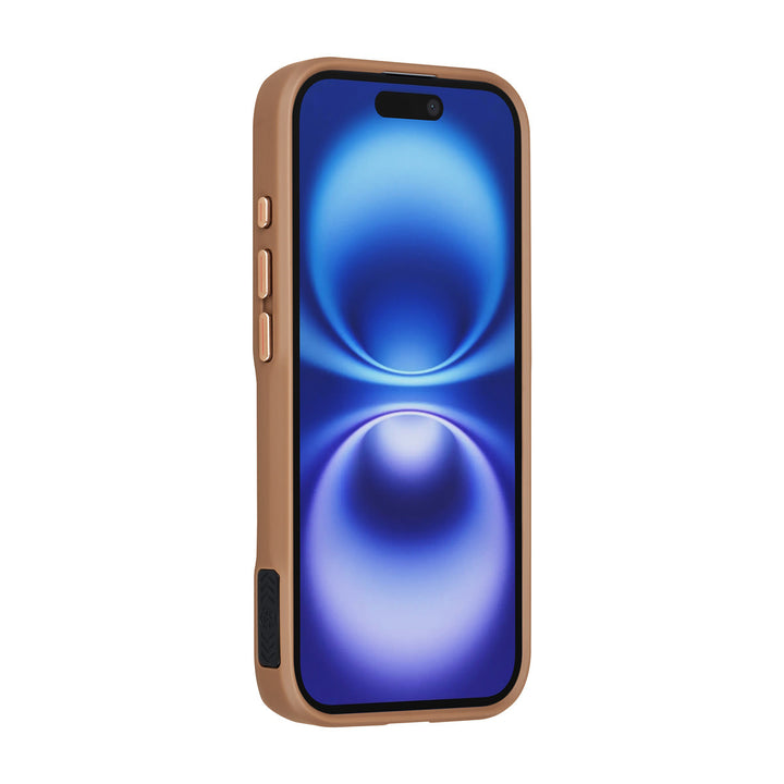 TUNIQ iPhone 16 Backcover hoesje - Magsafe With Ring Stand - Carbon Fiber - Goud-Hoesjes-Ilumina Benelux