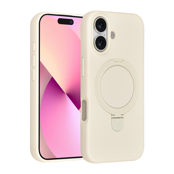 TUNIQ iPhone 16 Backcover hoesje - Magsafe With Ring Stand - Hanger - Antique White-Hoesjes-Ilumina Benelux