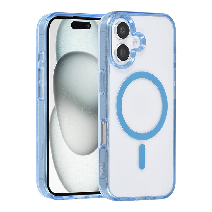 TUNIQ iPhone 16 Backcover hoesje Magsafe silicone - Blauw-Hoesjes-Ilumina Benelux
