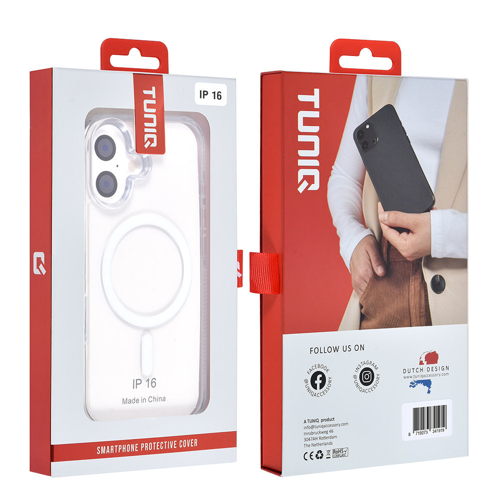 TUNIQ iPhone 16 Backcover hoesje Magsafe silicone - Wit-Hoesjes-Ilumina Benelux