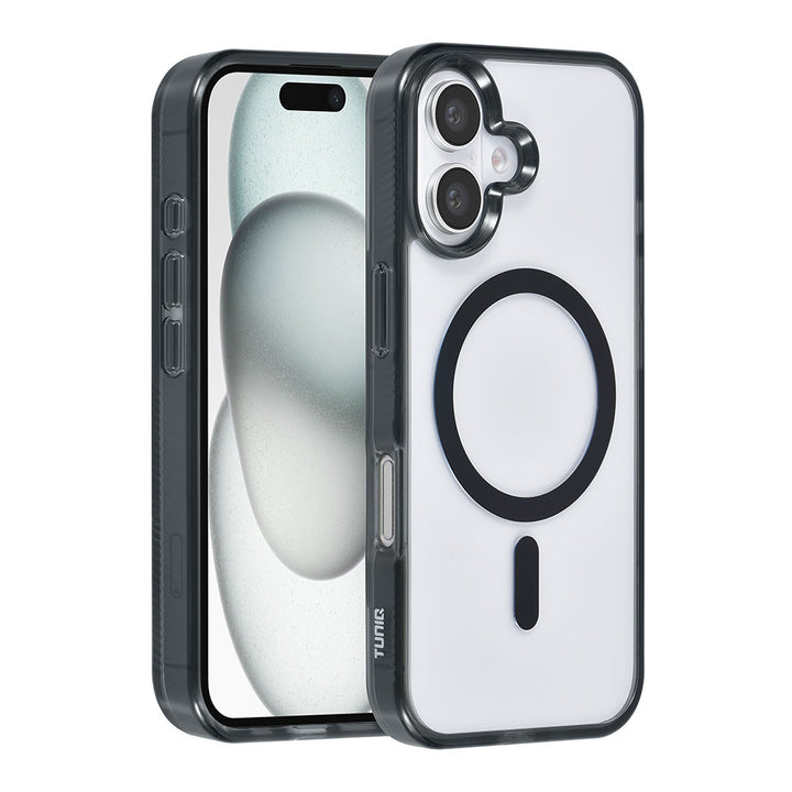 TUNIQ iPhone 16 Backcover hoesje Magsafe silicone - Zwart-Hoesjes-Ilumina Benelux