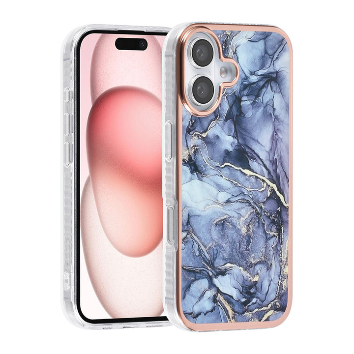 TUNIQ iPhone 16 Backcover hoesje Silicone - Marble Grey-Hoesjes-Ilumina Benelux