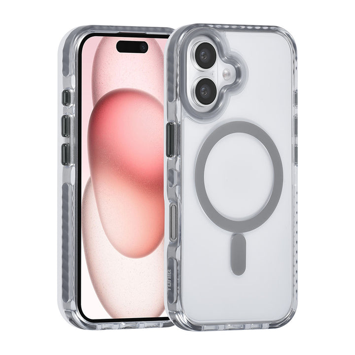 TUNIQ iPhone 16 Backcover hoesje neck cord -TPU+PC - Grijs-Hoesjes-Ilumina Benelux