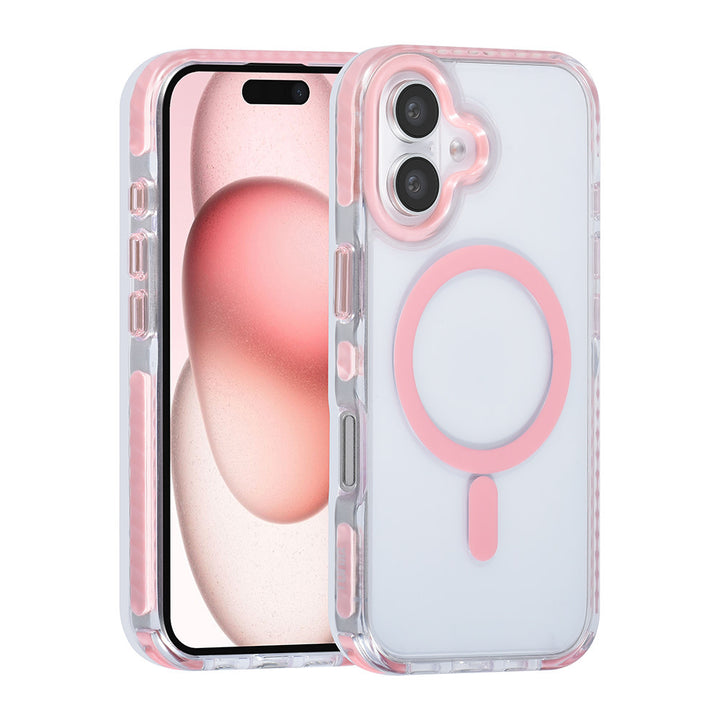 TUNIQ iPhone 16 Backcover hoesje neck cord -TPU+PC - Roze-Hoesjes-Ilumina Benelux