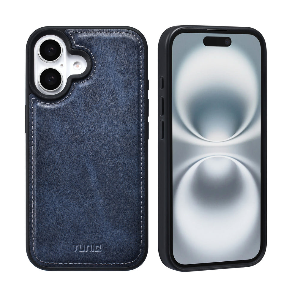 TUNIQ iPhone 16 Book Case hoesje - Pasjeshouder voor 3 pasjes - met afneembaar magnetisch hoesje - Blauw-Hoesjes-Ilumina Benelux