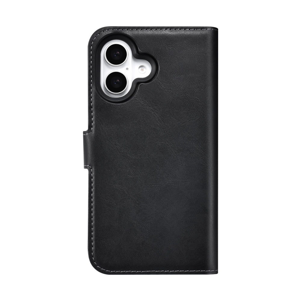 TUNIQ iPhone 16 Book Case hoesje - Pasjeshouder voor 3 pasjes - met afneembaar magnetisch hoesje - Zwart-Hoesjes-Ilumina Benelux